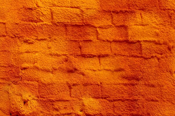 Mur de briques orange