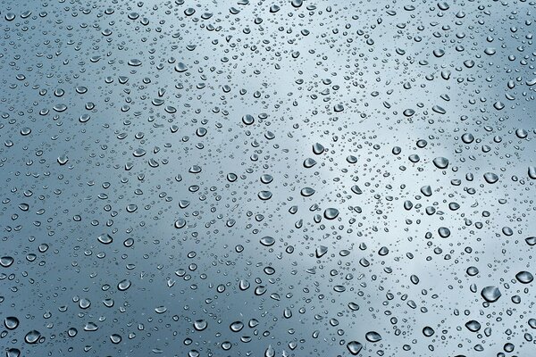 Raindrops on the car window