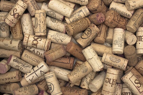 Wine corks from expensive bottles