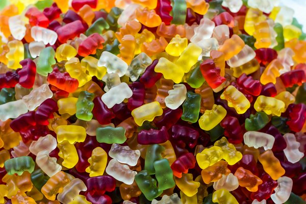 Colorful sweets, marmalade bears