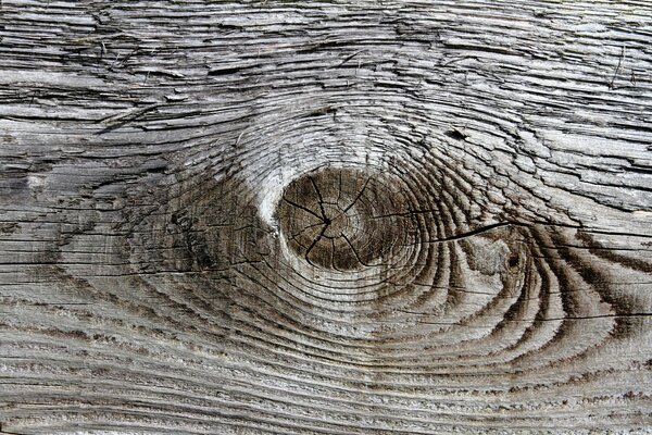 Planche de bois avec noeud au milieu