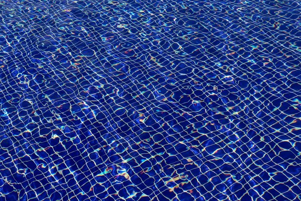 The texture of the pool water is unusual bright