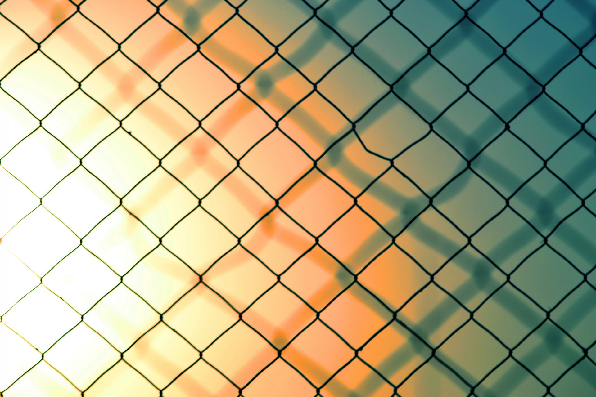 wire fence net shadow