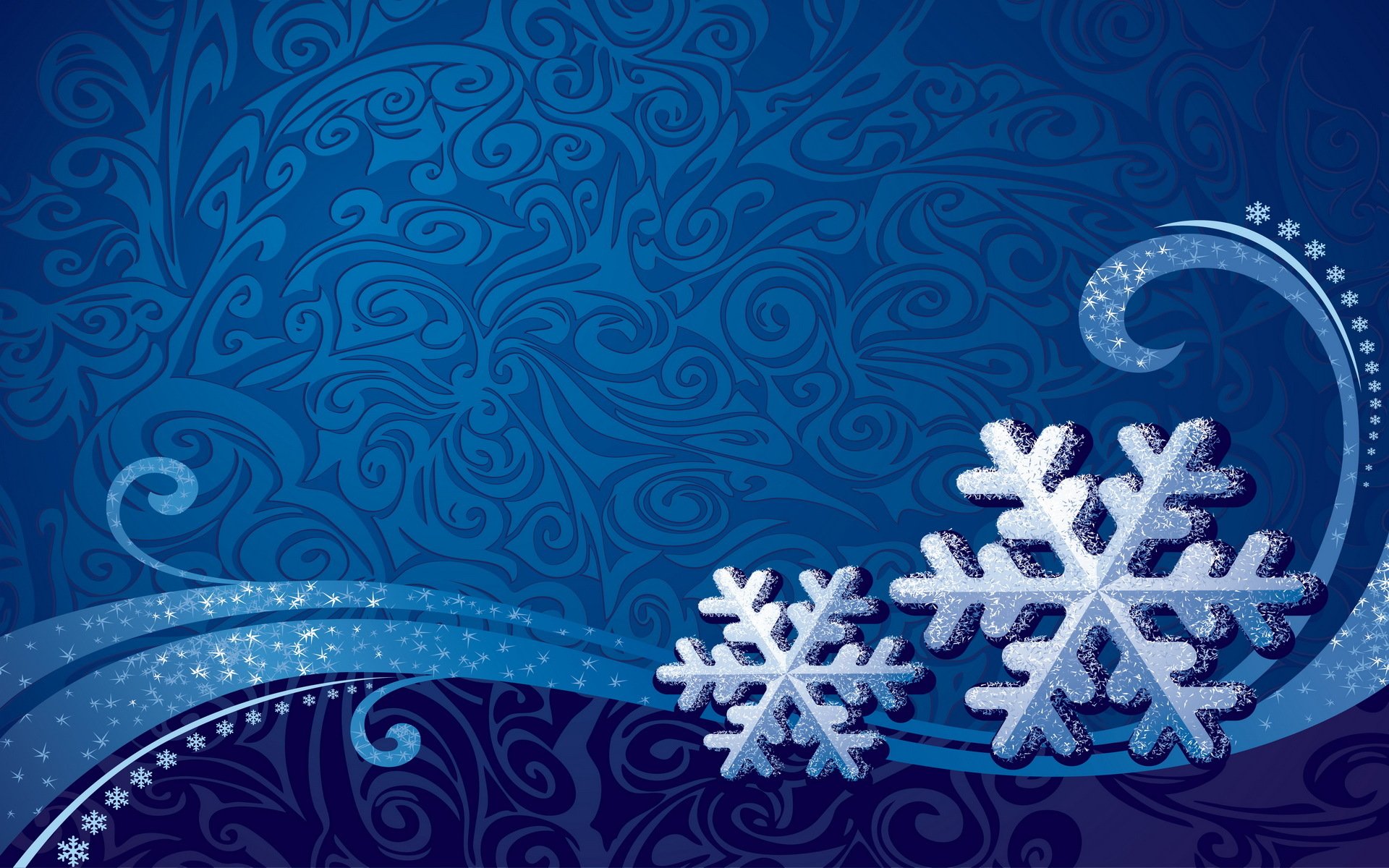 nowflakes patterns winter blue background