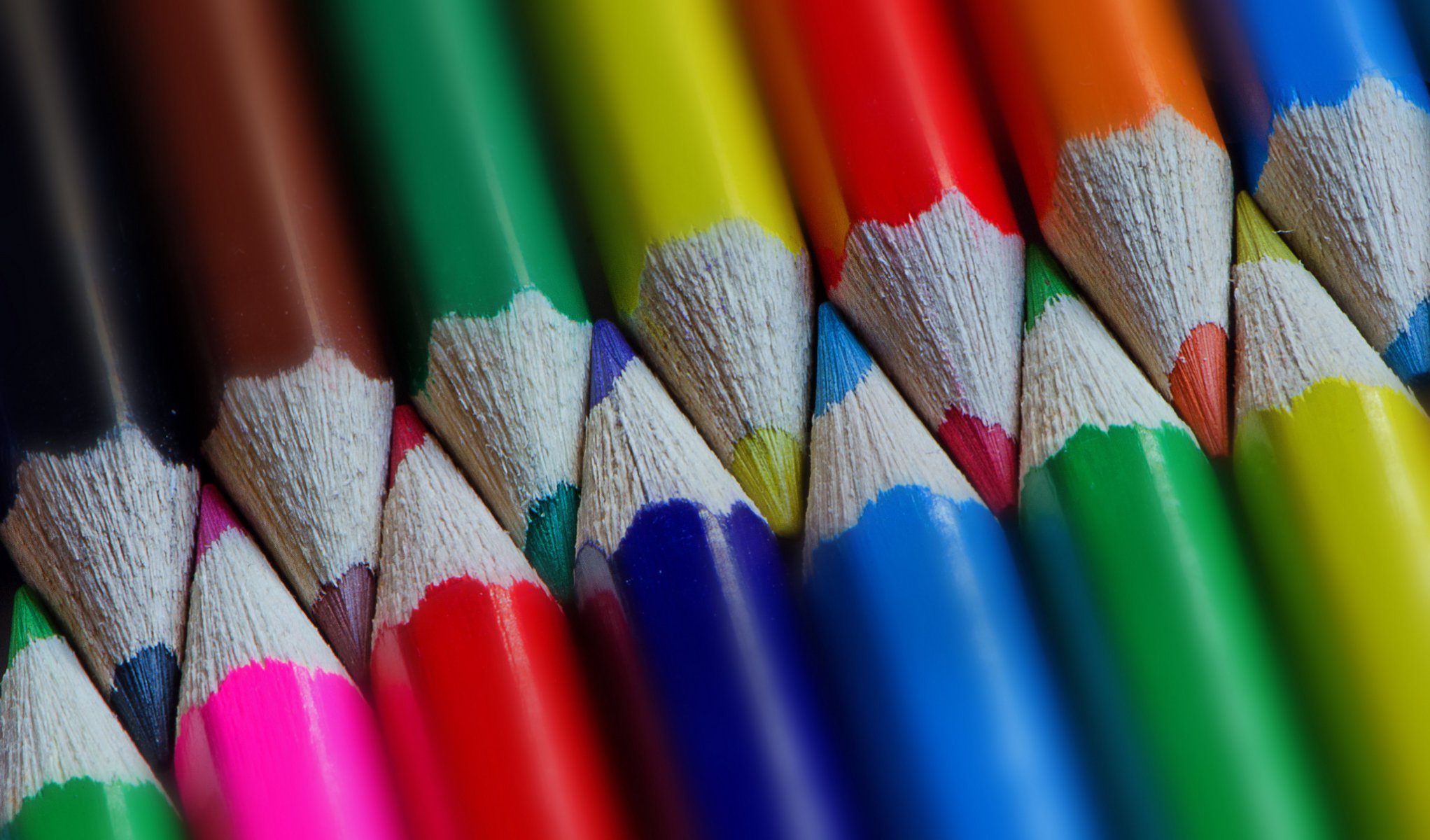 crayons couleur macro