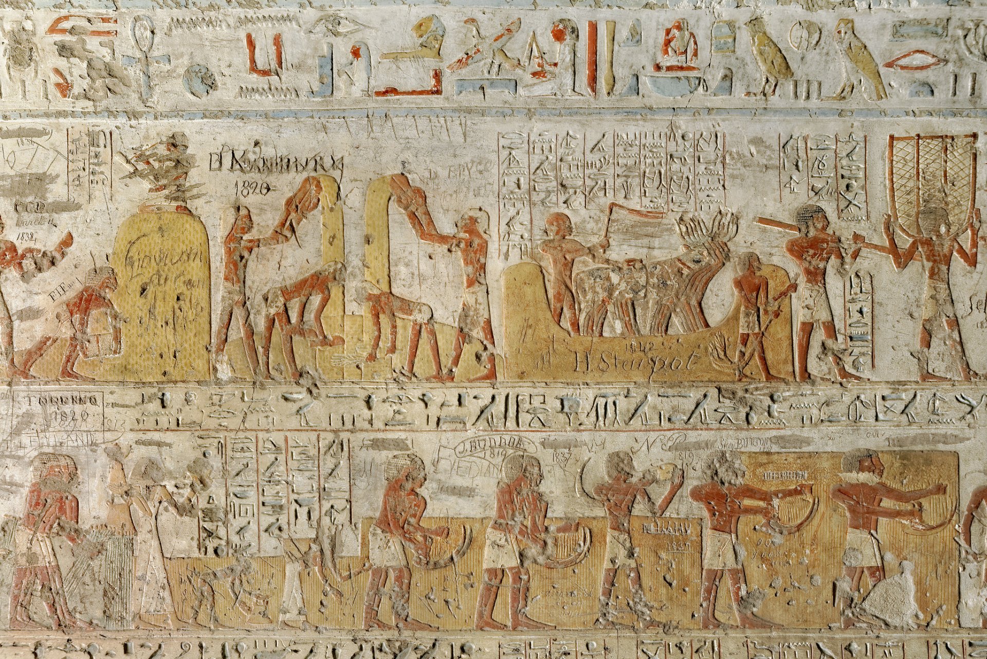 hiéroglyphes egypte mur style antiquité