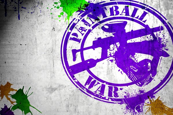 Beton Textur mit Paintball Club Logo