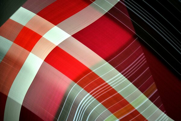 Patrón de líneas abstractas con color rojo y blanco