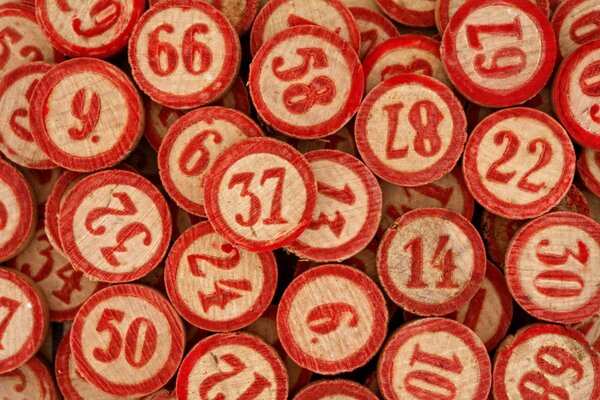 Fond avec des numéros de bingo pour téléphone