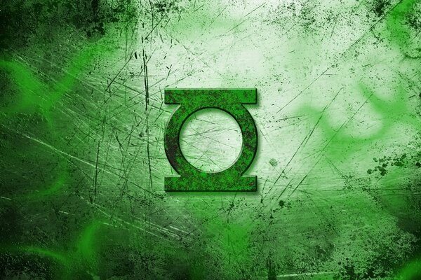 Grünes Laterne-Logo und Rauch