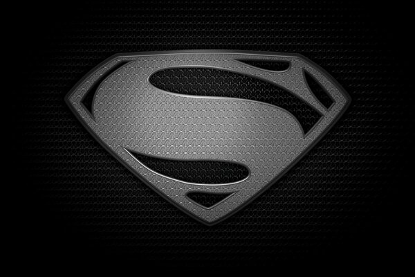 Superman-Logo, Schwarzer Mann aus Stahl