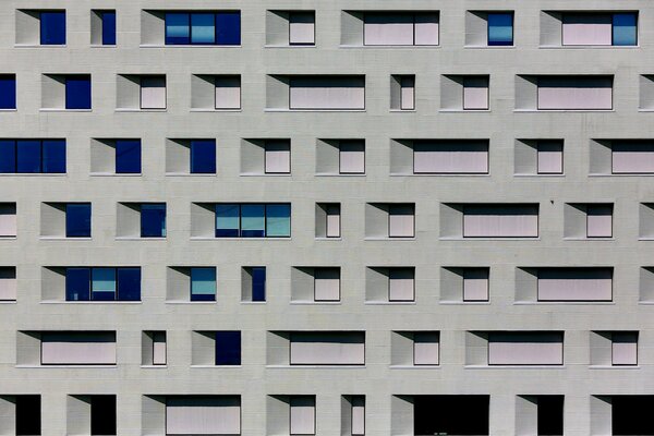 View of the building with openings and windows