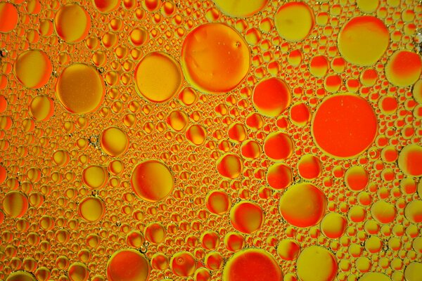 Macro photo of yellow bubbles