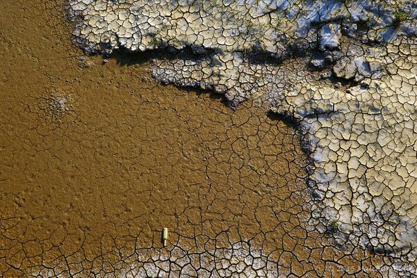 Immagine costiera, rocce nella sabbia