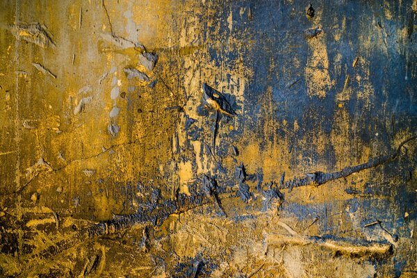 Textures of blue, light brown and yellow