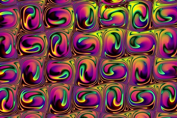 Cells with an abstract color pattern