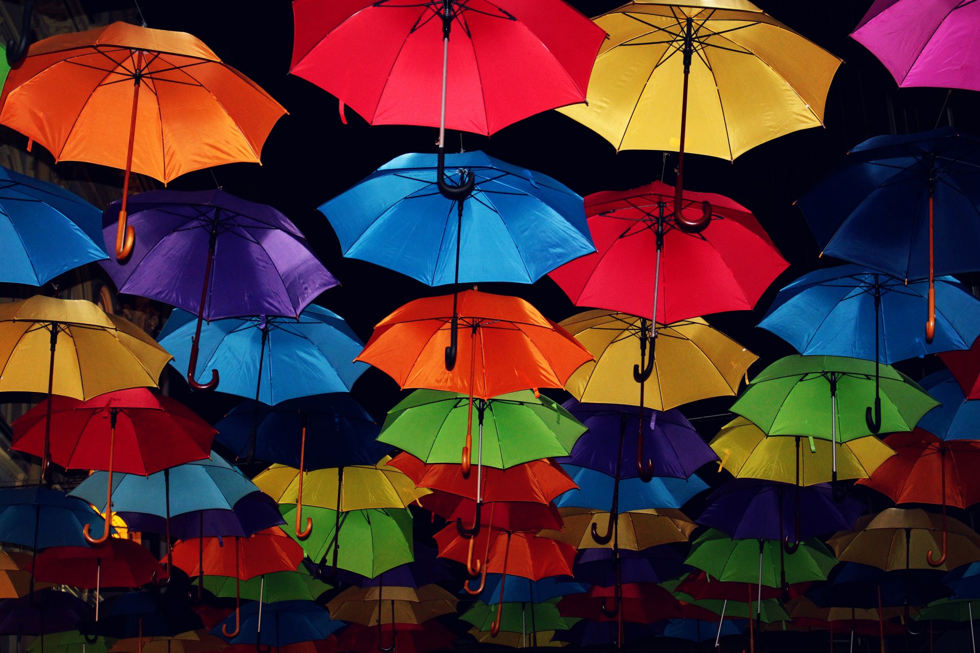 parapluie couleur lumière parapluie arc-en-ciel