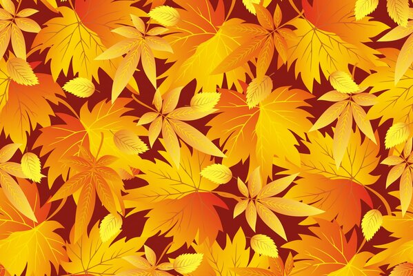 Chute de feuilles d automne, couleurs vives