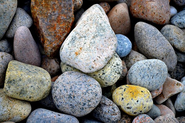 Colorful stones from the sea