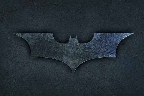 Batman-Silhouette-Emblem mit Volumen