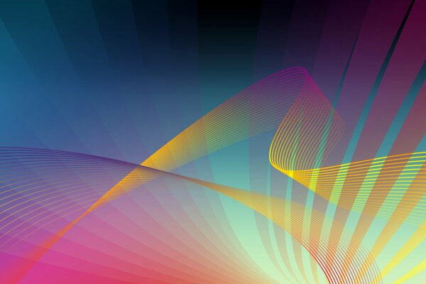 Computer background with colored stripes