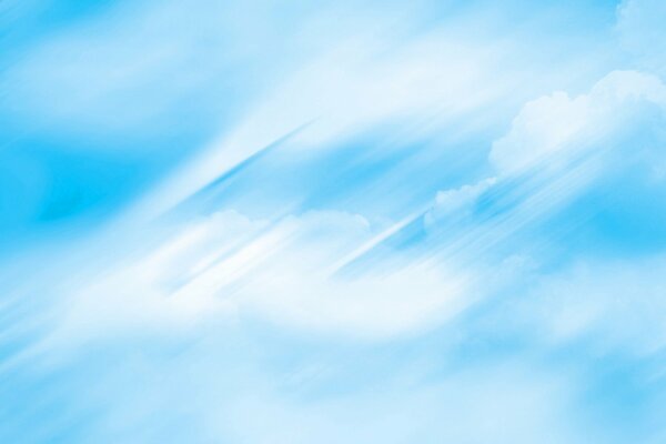 Pale blue background with white clouds