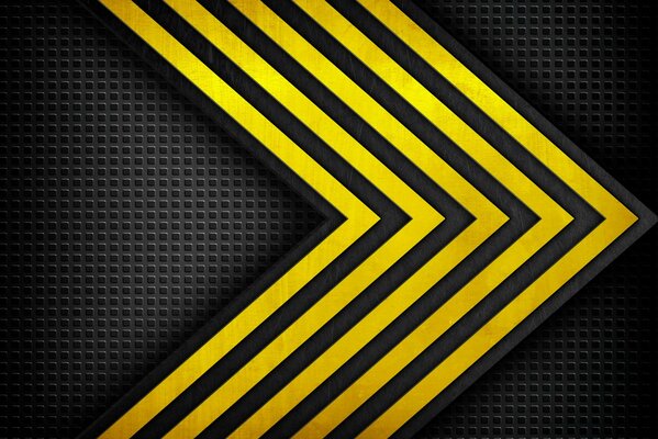 Abstract yellow stripes on a black background