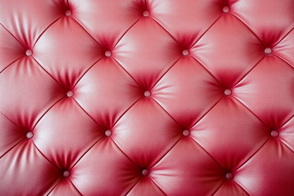 Stylish pink leather upholstery