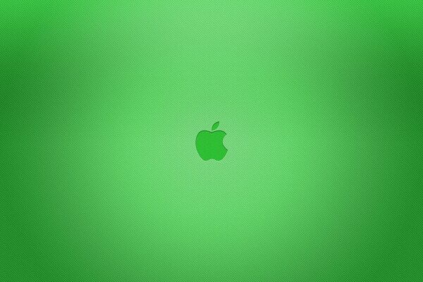 Apple logo on a green background