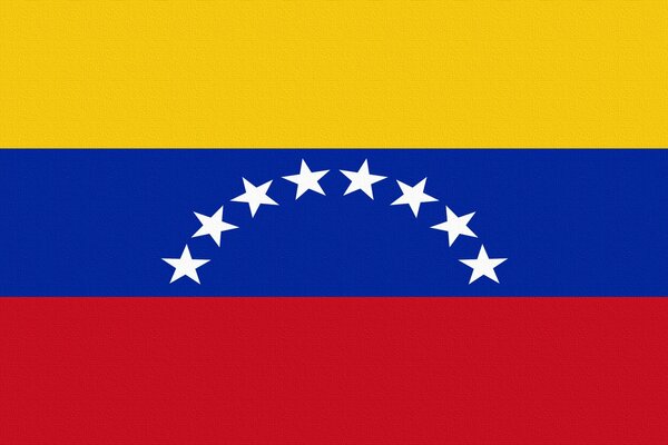 Venezolanische Flagge mit weißem Hintergrund