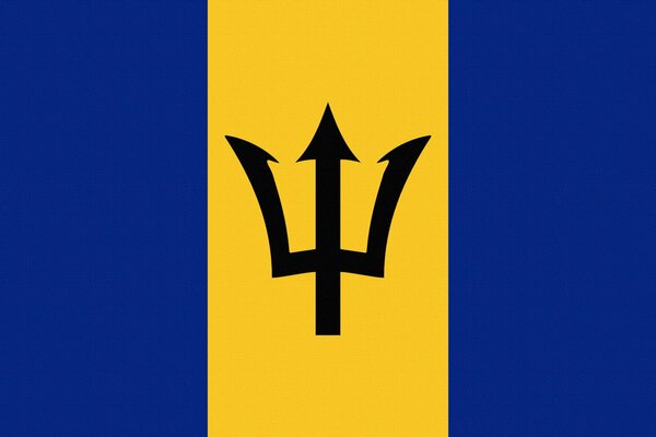 Flagge von Barbados Photoshop mit Wappen