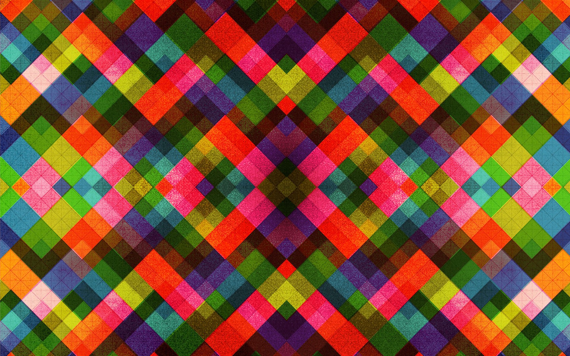 pattern square flowers line rainbow cloth symmetry