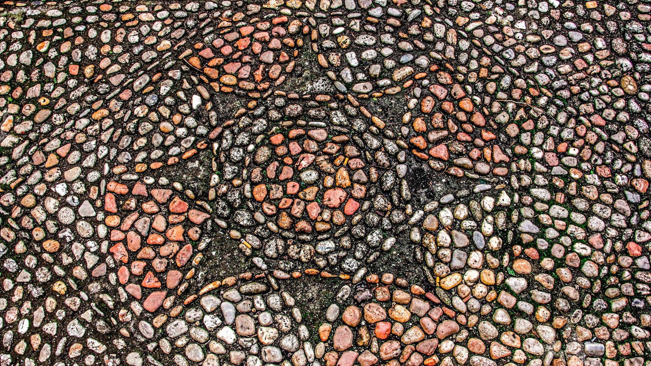 superficie piedras patrón mosaico