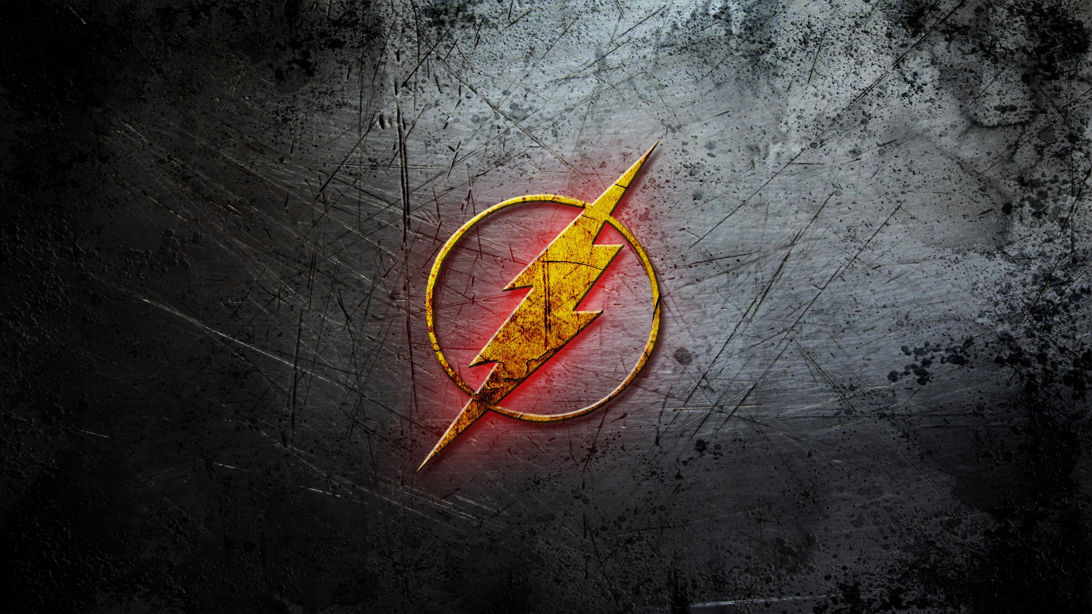 flash logo métallique