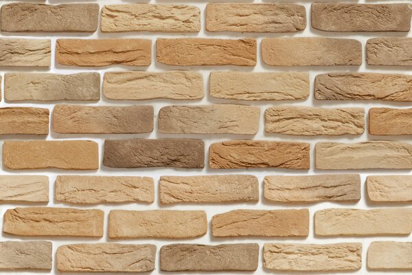 Light brick masonry wall