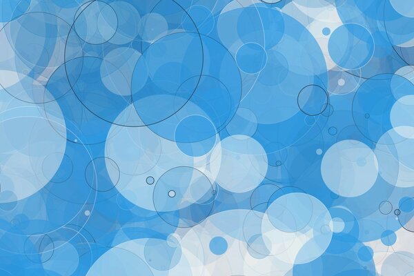 Abstraction of sky-colored circles