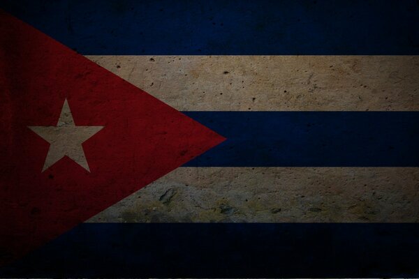 Bandiera di Cuba in tonalità tenui
