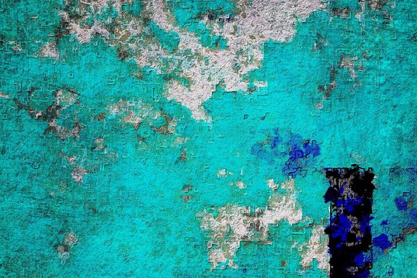 Mur de couleur turquoise