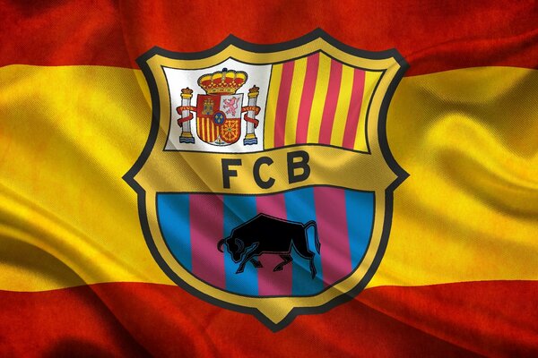 Spanische Flagge des FC Barcelona