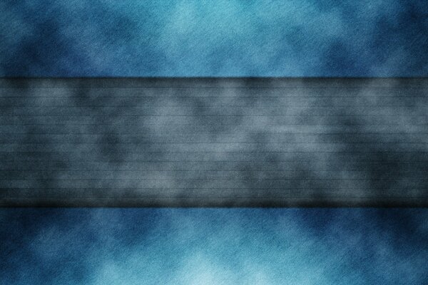 A gloomy gray stripe on a blue background