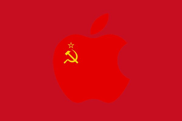 Bandera de la URSS en el protector de pantalla en el Teléfono inteligente