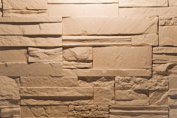 Wall cladding with volumetric stone