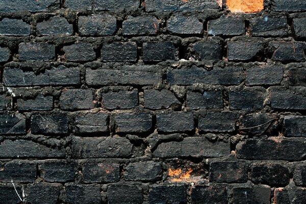 Black brick wall background