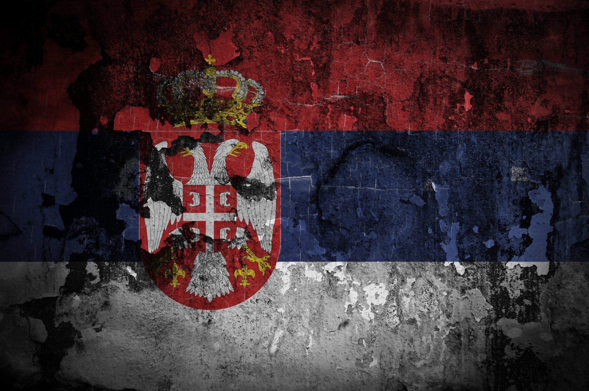 bandiera serbia stemma