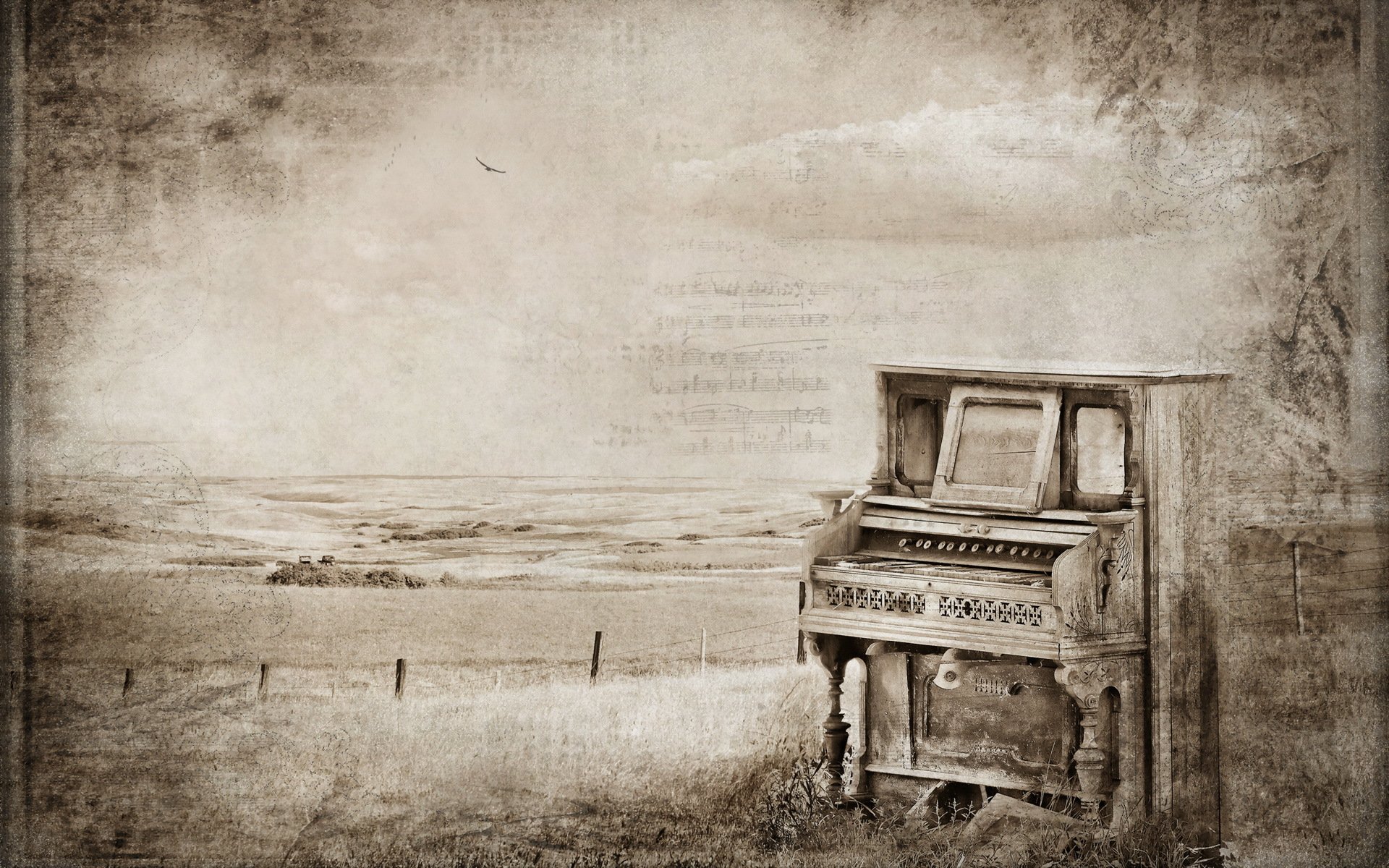 textures piano vintage