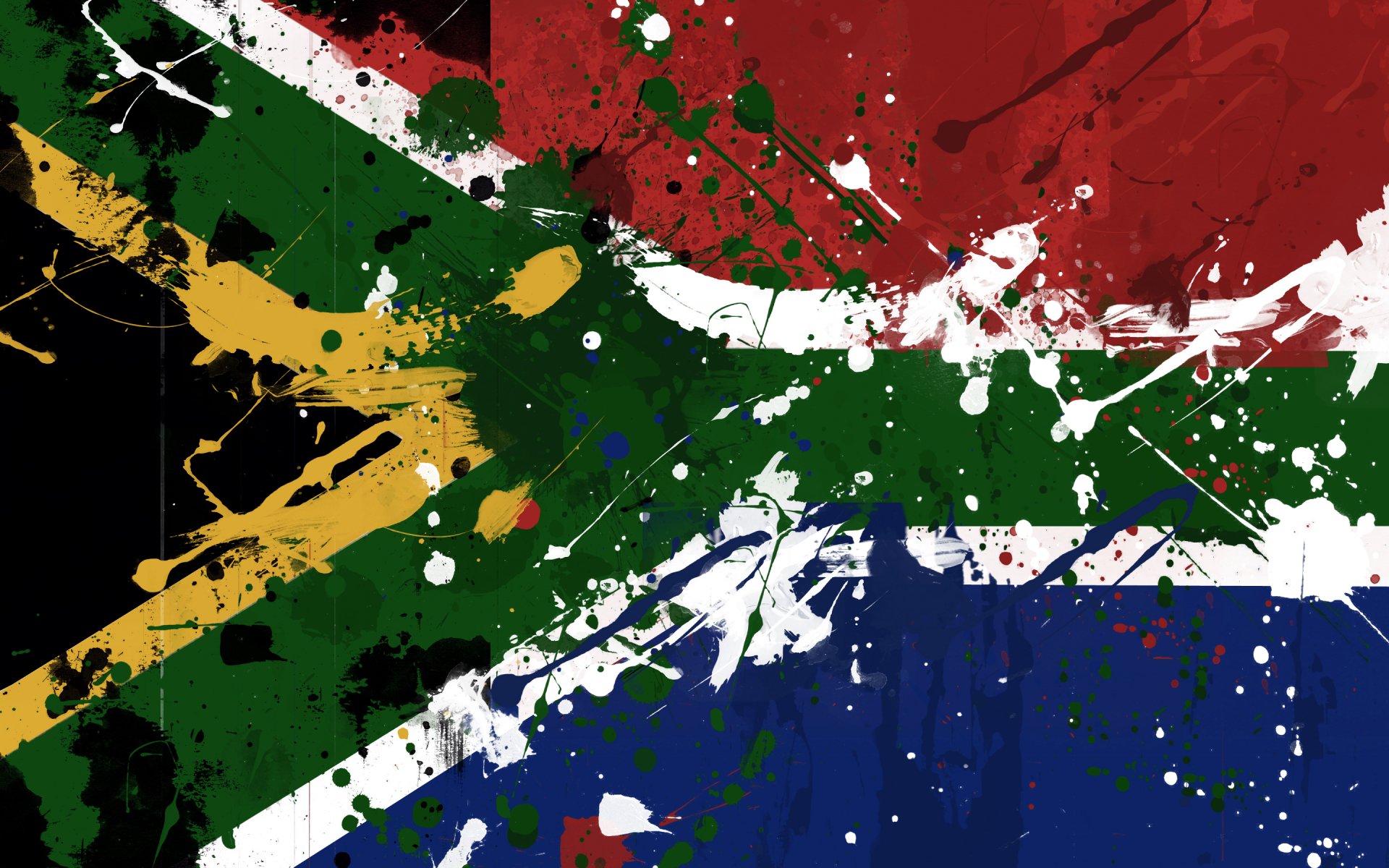 sudáfrica áfrica bandera pintura