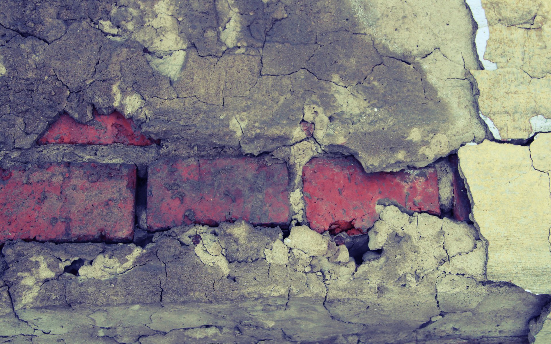 mur brique plâtre fissure modèle