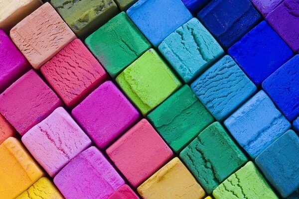 Pastelli multicolori, ricchi di colori vivaci