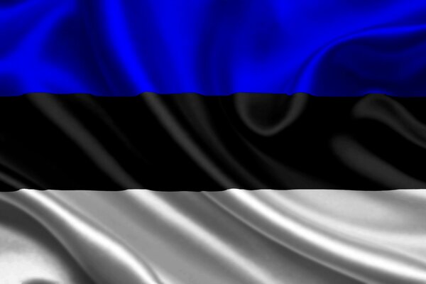 Flaga Estonii na plisowanej tkaninie