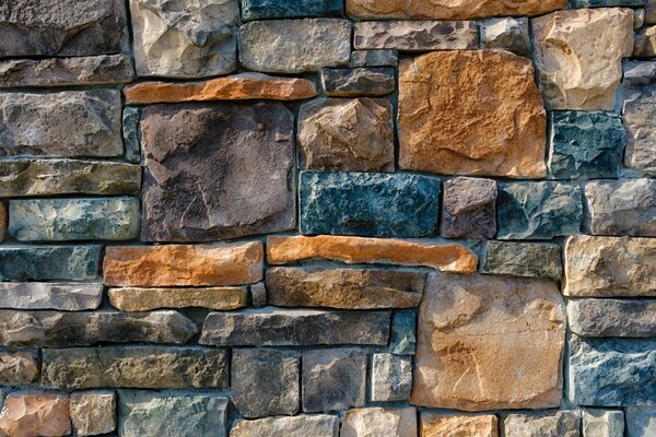 Beautiful colorful stone wall